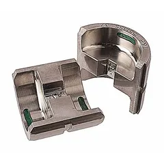 Replacement die set for crimping Color-Keyed copper and aluminum connectors. Accommodates 1 AWG copper and 4 AWG aluminum conductors. Green color. Designed for use with TBM6PCR-LI tool. Suitable for electrical maintenance and industrial wiring applications.