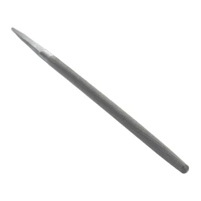 WESTWARD Machinists File: Round, Double-Cut, Safe Edge Cut, Smooth Cut, 8 in Lg without Tang - Double-Cut Round Files
