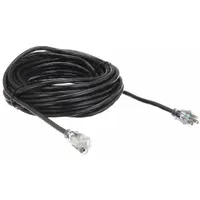 APPROVED VENDOR Extension Cord: Outdoor Use, 50 ft Lg, Outlet, 5-15P, 14/3, SJTW, Black, 125V AC (MPN 21RJ52)