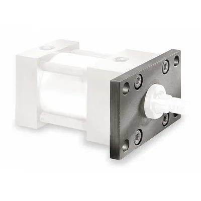 SPEEDAIRE Steel Front/Rear Flange Mounting Kit: Flange, Fits 4 in Bore Dia - Flange Mounting Hardware