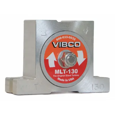 MILLENNIUM Pneumatic Vibrator: 75 lbf, 10,500 vpm, 1/8 in NPT, MLT, 68 dBA, Aluminum - Chemical Resistant Turbine & Ball Vibrators