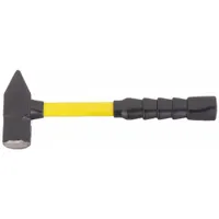 Cross Pein Hammer: Fiberglass, Steel, 3 lb Head Wt, 1 1/2 in Face Dia, 14 in Overall Lg, Ribbed Grip (MPN 6894108)