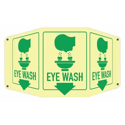 LYLE Tri-Bend Projection Eye Wash Sign - Tri-Bend Projection Eye Wash Signs