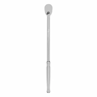 TEKTON Hand Ratchet: Pear, Reversible, 12 in Overall Lg, Polished, 4° Min Arc Swing - Standard-Head Ratchets
