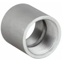 Threaded high-pressure pipe fitting with 2-inch female NPT connections on both ends, constructed from steel and rated Class 300. Suitable for straight-line connections in industrial piping systems operating up to 1,500 psi at 150°F