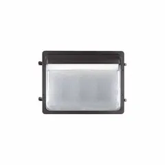 This LED wall pack delivers 11,200 lm, 14,000 lm, or 16,800 lm with selectable 3000K/4000K/5000K CCT. It operates on 120 to 347V AC, draws 120 W, and features Type IV distribution. Suitable for outdoor area lighting such as building perimeters, parking lots, and walkways.
