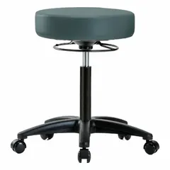 APPROVED VENDOR Vinyl Lab Stool, Height Range 19 3/4 in to 27 3/4 in, 17 in Seat Width and Depth, 5 Casters, Fiberglass Base