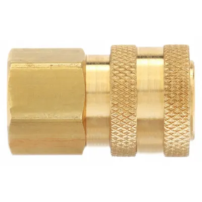 PARKER Hydraulic Quick Connect Hose Coupling: 1/4 in, Brass, 22.71 lpm Max. Flow Rate - ST Series Hydraulic Quick-Connect Coupling Bodies