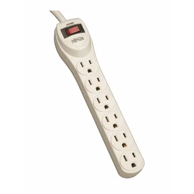 TRIPP LITE Outlet Strip: 6 Outlets, 4 ft Cord Lg, 15 A Current, Not UL Rated for Healthcare - General Purpose Power Strips