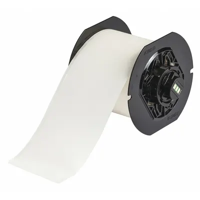 BRADY Continuous Label Stock: 3 in x 100 ft, Paper, Inkjet Print-Receptive/Water Dissolvable - Brady Water-Dissolvable Continuous Label Rolls