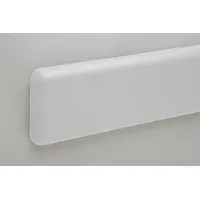 PAWLING CORP Wall Guard: WG-6C, PETG, Silver Gray, 6 in Overall Ht, 12 ft Overall Lg (MPN WG-6P-12-210)