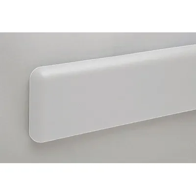 PAWLING Wall Guard: WG-6C, PETG, Silver Gray, 6 in Overall Ht - PETG Crash Rails & Bumper Guards