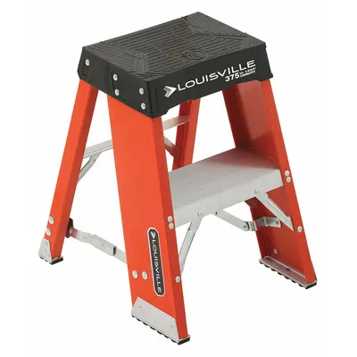 LOUISVILLE LADDER FY8002 Fiberglass Folding Step Stool - Folding Step Stools