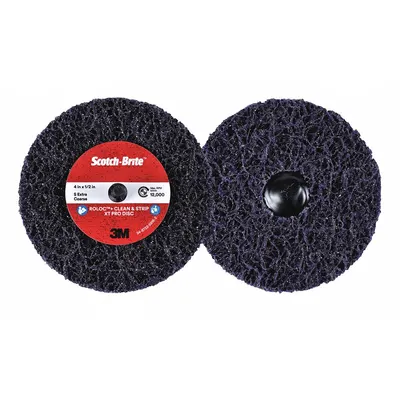 SCOTCH-BRITE XO-ZR Coating-Removal Disc, 4 in, Silicon Carbide, Extra Coarse - Coating-Removal Discs for Thin-Gauge Metals
