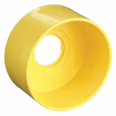 SCHNEIDER Pushbutton Guard: 22 mm Panel Mounting Hole Dia, Yellow, Plastic - Guards for Push Buttons