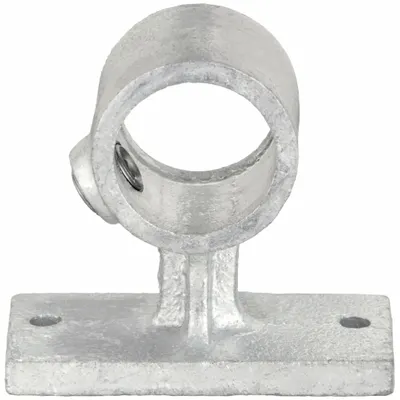 OEM Structural Pipe Fitting: Rail Support, Closed Rail Support, 1 1/4 in For Pipe Size - Cast Iron Mounts