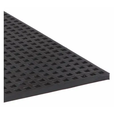 MASON Vibration Isolator Pad: Buna-N, Diamond Pad Top, 18 in Lg, 18 in Wd - Vibration-Isolating Pads & Sheets