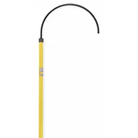 Rescue hook designed for safety and retrieval operations in industrial environments. Yellow finish with an 18 in opening and 6 ft length allows personnel to reach and pull individuals or objects from hazardous areas without entering the danger zone. Includes opening feature