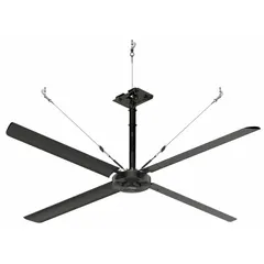 Industrial HVLS ceiling fan from the ECO series with a 10 ft blade diameter. Operates on single-phase 240V AC at 6.5 A with variable speed control. Suitable for large-space air movement in commercial and industrial environments such as warehouses and factories.