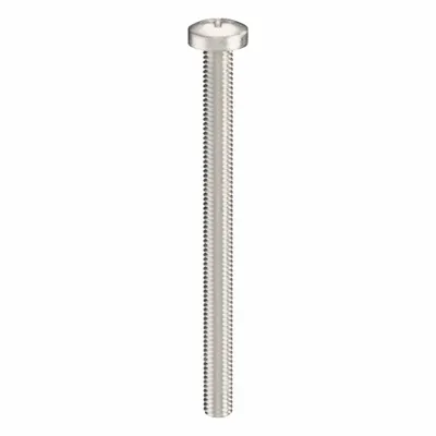 USA INDUSTRIALS Machine Screw: M6x1.00 Thread Size, 80 mm Lg, 316, Stainless Steel, Plain - Pan Head Machine Screws
