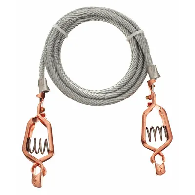 KANDU 5 ft Carbon Steel Bonding & Grounding Wire with Alligator Clips - Terminated Bonding & Grounding Wires
