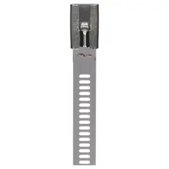 This 316 stainless steel cable tie is designed for bundling and securing cables, hoses, and wires in demanding environments. It features a stainless steel barb locking style and a silver finish. The tie has a nominal length of 24 inches, a maximum bundle diameter of 7 1/2 inches, and a width of 0.29 inches. Sold in a pack of 10.