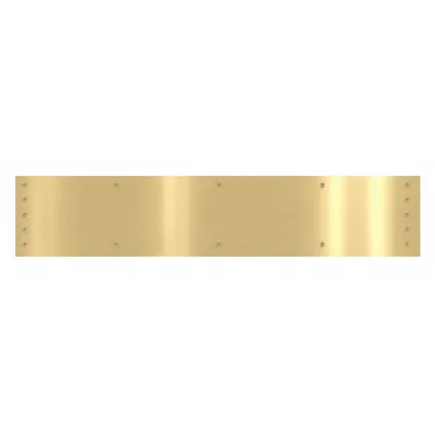 ROCKWOOD K1050 6X28.3 Brass Mop Door Kick Plate, 28 in W x 6 in H - Mop Door Kick Plates