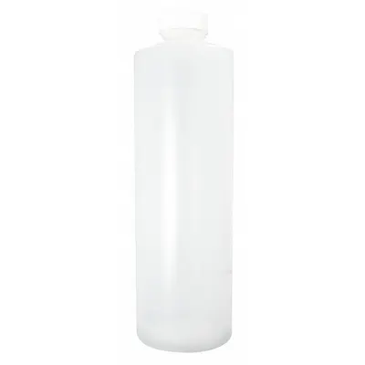 QORPAK Sampling Bottle: HDPE, 8 fl oz, 240 mL, Natural, 24-410 Screw Closure Size - HDPE Narrow Mouth Round Lab Bottles