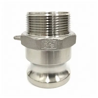 OEM Cam and Groove Adapter: 1 1/2 in Coupling Size, 1-1/2 in -11-1/2 Thread Size - Type F Stainless Steel Cam & Groove Fittings