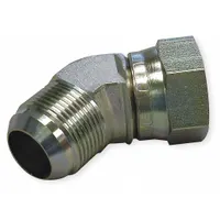 Male Elbow, 45 Degrees: 3/4 in -16 Thread Size, Flare x JIC, 45° Elbow (MPN 6502-0808SS)