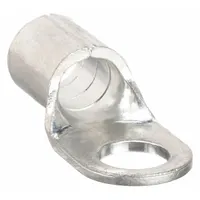 BURNDY Ring Terminal: Bare, 1/4 in Stud Size, 6 AWG to 6 AWG Wire Sizes, 600 V, Brazed Barrel & Seam (MPN YAD6CM6E14)