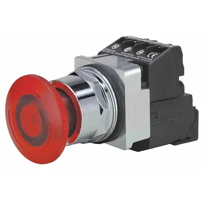 Siemens Mushroom Head Push Button: Illuminated, Mushroom Head Profile, Non-Metallic - Illuminated Mushroom-Head Push Buttons