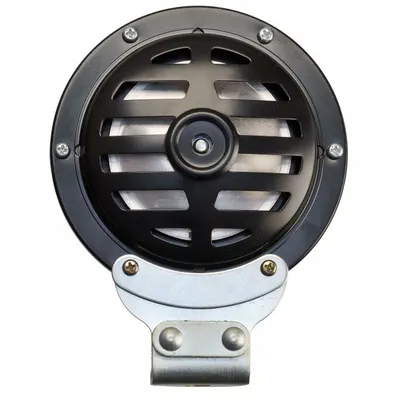 WOLO Electric Horn: 48V DC, High Tone, Electric, Black, Painted, 115 dBA Sound Level - Max - Electric-Powered Horns