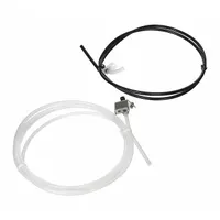 This fitting is a component for refrigerators and freezers, used to connect water or coolant lines. It helps maintain a leak-free seal in the appliance's plumbing system during repair or maintenance