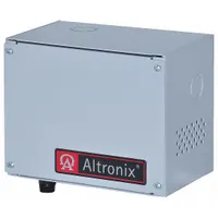 Steel enclosure designed to house one 12Ah battery. Used as an accessory for power supply systems in applications requiring secure battery housing