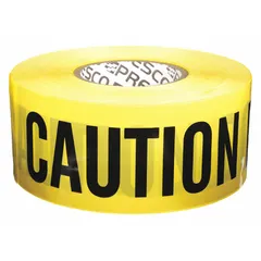 APPROVED VENDOR Caution Do Not Enter Barrier Tape, 3 in x 1000 ft, Polyethylene, Black on Yellow