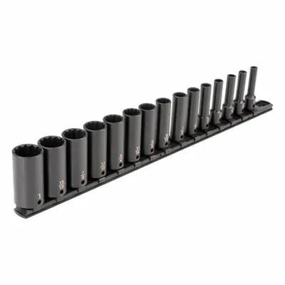TEKTON Impact Socket Set: 3/8 in Drive Size, Small Set (0-50 pieces) Set Size - SAE Impact Socket Sets