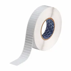 This precut label roll measures 1 29/64 inches by 1/4 inch and is made of white gloss polyimide. It is designed for use with IP Series printers. Polyimide labels offer resistance to high temperatures, making them suitable for industrial identification in environments such as manufacturing and electronics.