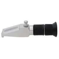 Analog handheld refractometer for measuring refrigeration oil concentration. Offers +/-0.5% accuracy and 0.001 resolution. Overall depth of 3 inches. Used in HVAC/R maintenance and industrial refrigeration systems to verify oil condition