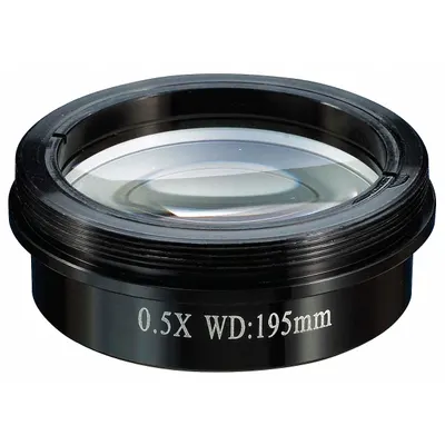 UNITRON Reducing Lens: 0.5X, 65.7 mm Optical Field of View, 7.7 in - Microscope Lenses