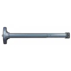 This DETEX rim exit device features a touchbar style and is constructed of aluminum. It is designed for doors up to 36 inches wide and is ADA compliant. Suitable for commercial and industrial egress applications requiring a reliable, code-compliant push bar.