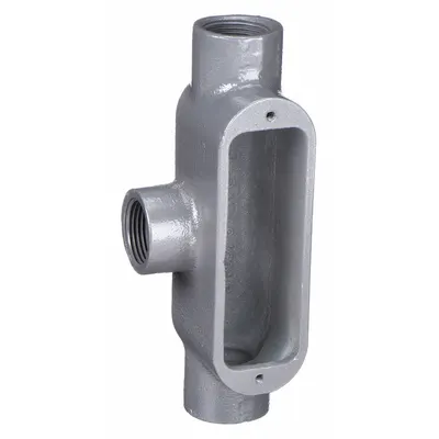 HUBBELL KILLARK Conduit Outlet Body: Iron, 3/4 in Trade Size, T Body, 7 cu in Body Capacity - T - Tee Type