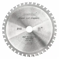 METABO Circular Saw Blade: 6 1/2 in Blade Dia., 40 Teeth, 0.06 in Cut Wd, 3/4 in Arbor Size, Carbide (MPN 628273000)