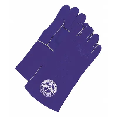 BDG Welding Gloves: Wing Thumb, Gauntlet Cuff, Premium, BDG Gander Brand 60-1-7803B - Stick Welding Gloves with Cowhide Leather Palm