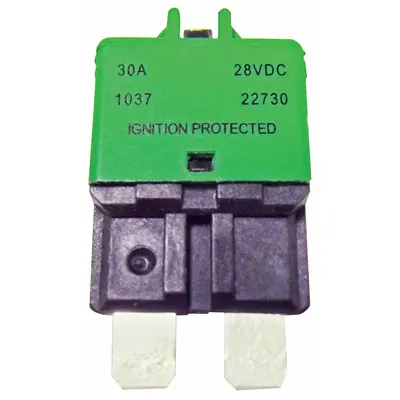 BUSSMANN Automotive Circuit Breaker: CB227, 28V DC, 2 kA at 28V DC - Plug-In Mount Automotive Circuit Breakers
