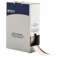 Pre-Cut Label Stock Roll: Warning, Orange Header, 2 in x 4 1/8 in, 4 1/8 in x 2 in, Polyester (MPN BM7C-2000-855-WAR)