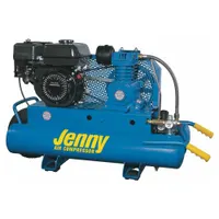 JENNY Portable Gas Air Compressor: 1 Stage, 6.5 hp Engine, Honda, 11.8 cfm @ 90 psi, 8 gal Air Tank (MPN C6HGA-8P)