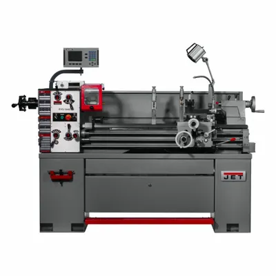 JET EVS-1440 Electronic Variable-Speed Lathe, 14" x 40", 3 hp, 230V AC - Electronic Variable-Speed Lathes with DRO, Collet Closer & Taper Attachment
