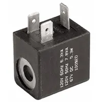 PARKER Solenoid Coil: 12V DC, 14°F to 120°F, Plug-In, DIN 43650 Form B, IP65, 22 mm Coil Size (MPN P2FCB447)