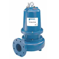 GOULDS Sewage Ejector Pump: Cast Iron, Three Phase, 2 hp, 200V AC, 360 gpm Flow Rate @ 10' of Head (MPN WS2038D3)